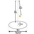 thumbnail image 4 of GoSports Tetherball Game Set, Complete Tetherball Setup with Ball, Rope and Pole - Great for Backyard Fun, White, 4 of 5