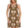 thumbnail image 1 of Balery Beautiful Owl Vestidos de verano para mujer con estampado: vestido holgado sin mangas, vestido playero informal y cómodo para días calurosos., 1 of 7