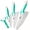 Lake Green, variant on Ceramic Knife Set with Cover and Peeler, 3/4/6 Inch White Paring Knives for Kitchen, Ultra Sharp Kitchen Knives for Fruits Vegetables