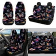 thumbnail image 2 of COEQINE Comfy Automotive Car Seat Covers Set Steering Wheel Cover Gear Shift Knob Cover Hand Brake Cover Seat and 2Pcs Seat Belt Pad Vehicle Console Armrest Cover Cup Coasters Aesthetic Butterfly, 2 of 4
