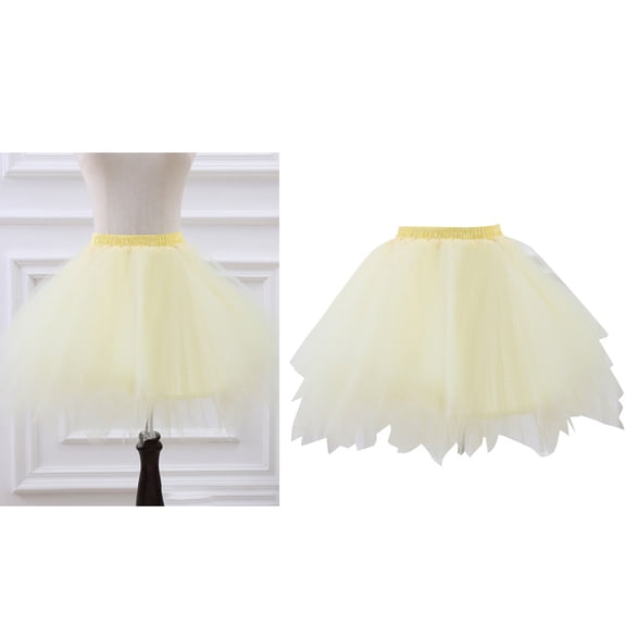 Tutus for Girls Layers Yellow Tutu Elastic Waist Princess Ballet Dress Birthday Party Dresses 2-12 Years