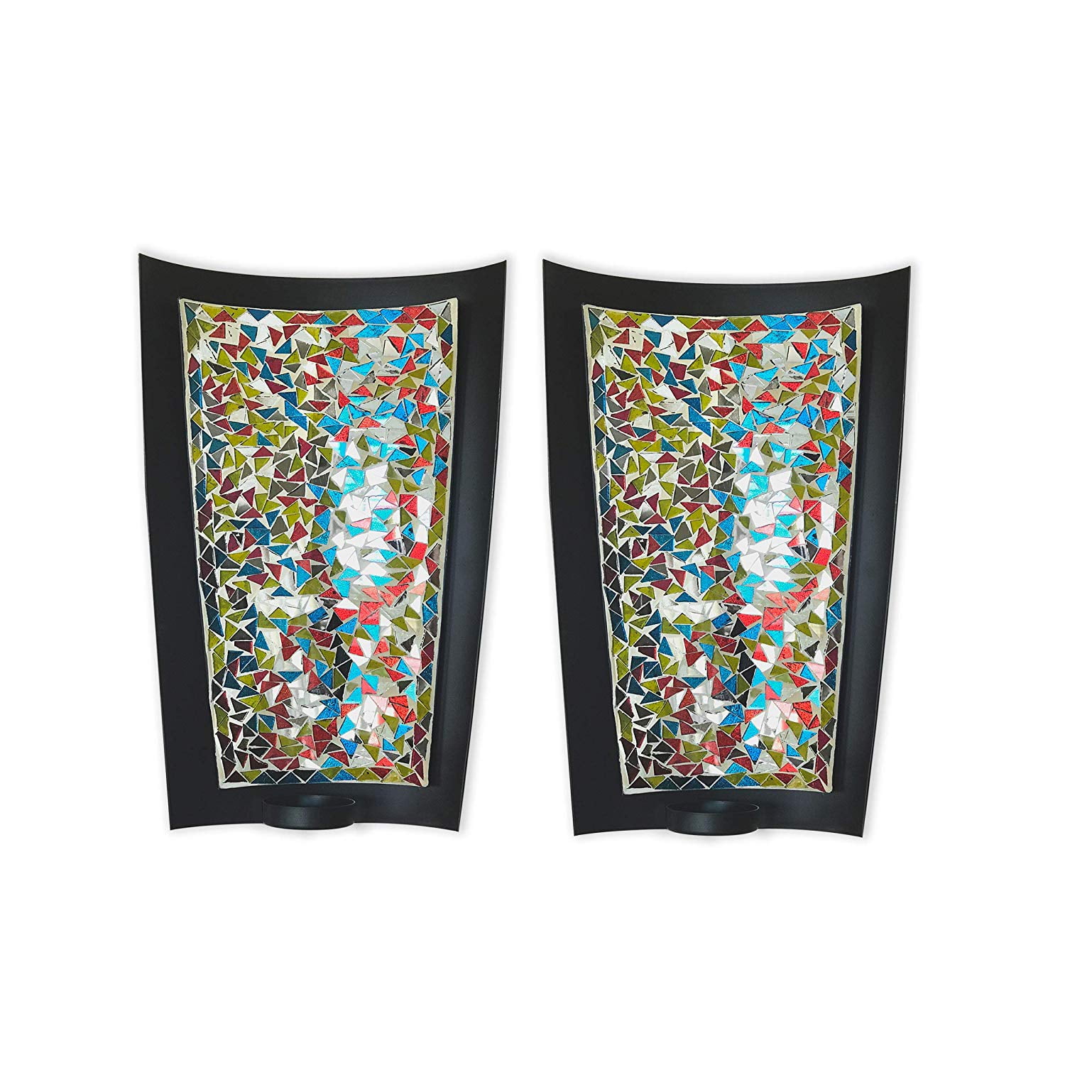 DecorShore Mosaic Wall Sconce Set of 2 Tealight Candle Holders