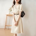 thumbnail image 5 of Vestido de verano para mujer con mangas cortas/largas, cuello en V cruzado, vestidos de manga corta para mujer, vestido infinito, vestido corto para mujer, vestidos de graduación para mujer, 5 of 5