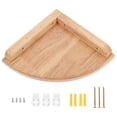 thumbnail image 4 of Estante de roble blanco de 7 pulgadas, estante de esquina en forma de abanico, práctico estante de almacenamiento de esquina montado en la pared para el dormitorio, la sala de estar, el hoga, 4 of 4