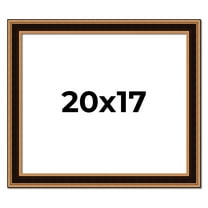 20x17 Frame Gold Brown Plein Air Vintage Solid Wood Picture Frame | 1.75 Inches Moulding Width |