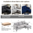 thumbnail image 7 of Timbernest Sectional Sofa, 78" L Shaped Couch with Storage Ottoman, 4 Seater Modern Sofa for Living Room, Light Gray, 7 of 7