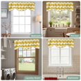 thumbnail image 6 of Tie Up Valance for Windows Yellow and White Stripes Curtains Valances Rod Pocket Valance Window Treatments Sea Wave Balloon Curtains for Kitchen Living Room Bedroom Bathroom Decor 42x12 Inch, 6 of 9