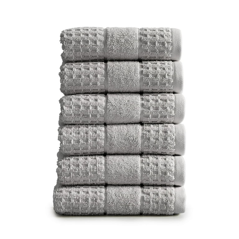 Light Gray Waffle Weave Cotton Towel Collection