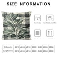 thumbnail image 5 of BANET  Leaves Throw Pillow Cushion Cover, Rustic Country Farmland Style Leaf Art and Tartan Plaid Checkered Print, Decorative Accent Double-Sided Printing 12x12in, 5 of 5