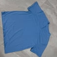 thumbnail image 6 of Ulitacool Mens T Shirts Versatile Daily ’S Solid Color Short Sleeve Crewneck Tops Soft Clothing Blue, 6 of 9