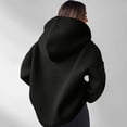 thumbnail image 4 of Womens Half Zip Hoodies With Long Sleeves Kangaroo Pocket Solid Color And Relaxed Pullover Styling For Casual Everyday Wear, 4 of 4