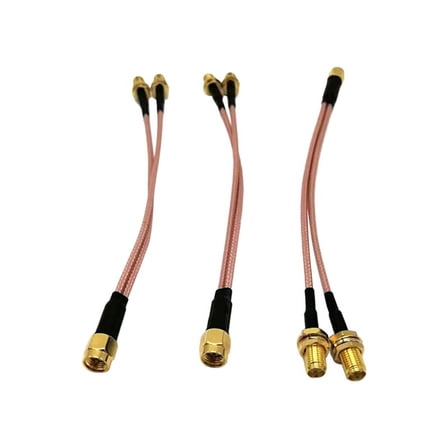 3-Pack Radio Frequency Coaxial Connection Cable SMA Splitter Cable SMA Male to Dual SMA Female Coaxial Cable