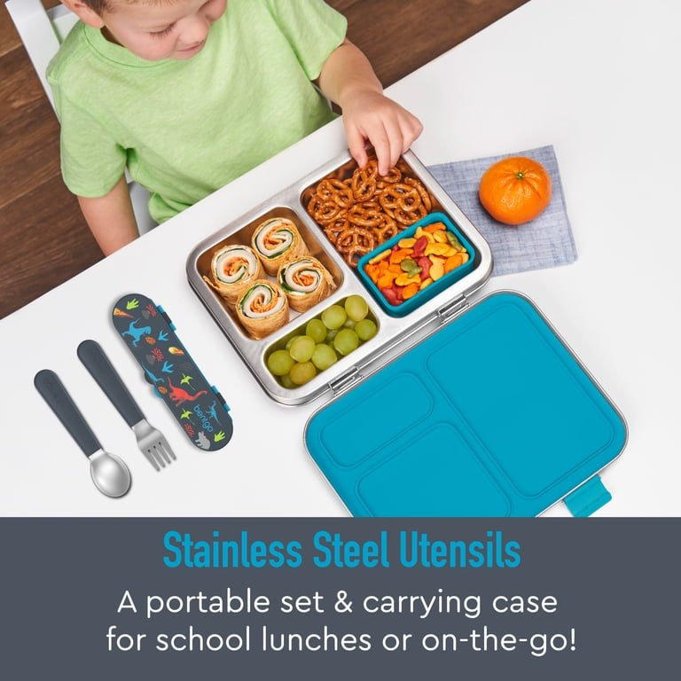 Bentgo Kids Stainless Steel Utensil Set with Case, Dinosaur photo 6