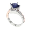 thumbnail image 2 of Clara Pucci 14K White/Rose Gold 2.31ct BlueSapphire Solitaire with Accents, 2 of 8