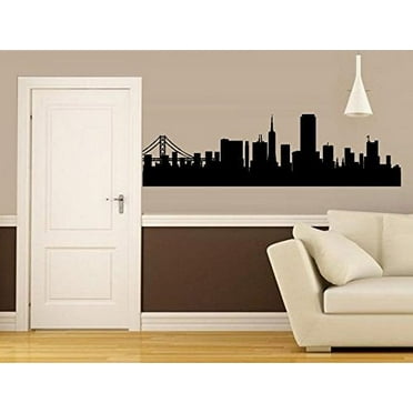 Decal ~ SAN FRANCISCO SKYLINE ~ WALL DECAL 11" X 38"