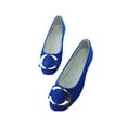 thumbnail image 4 of Lacyhop Womens Flat Shoes Comfort Casual Shoe Slip On Flats Formal Lightweight Pumps Breathable Square Toe Royal Blue 9, 4 of 5