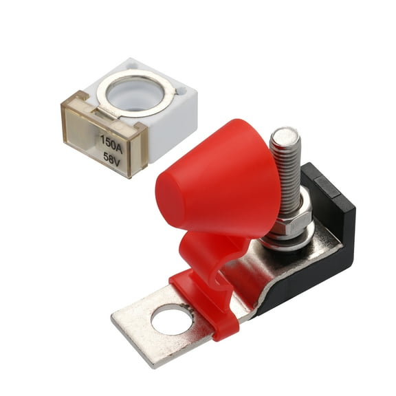 1 Set 150A Battery Fuse Terminal Fuse Block Kit Fuse Max Voltage 58V for Car Marine Boat RV