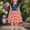 thumbnail image 2 of Maean Girls Independence Day Dress Ruffle Sleeve Sundress Toddler Summer Clothes Party Sleeveless Dresses, 2 of 6