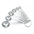 thumbnail image 2 of Juego de cucharas medidoras para condimentos, 6 piezas/juego, cucharas medidoras de café de acero inoxidable, cucharas medidoras, integración perfecta, 2 of 11
