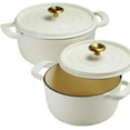 thumbnail image 4 of Trmontina 4-Quart and 6-Quart Enameled Cast Iron Round Dutch Ovens, 2-Pack (White), 4 of 7
