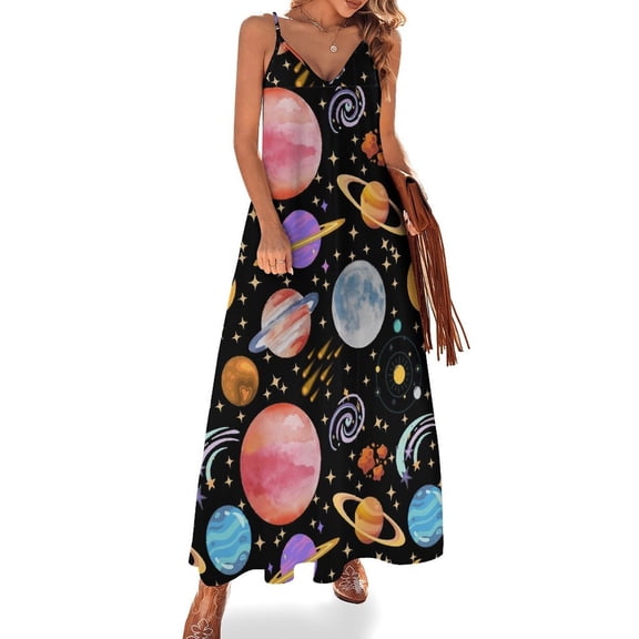 Planet Sleeveless Dress Loose Women's Dress Dresses Luxury Evening Dresses