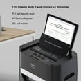 thumbnail image 3 of 20L Paper Shredder, 120-Sheet Cross Cut Level P-4, Shred Paper, with Large Pull Out Bin，Insert Auto Jam Proof System Shredder for Home&Office, 3 of 6