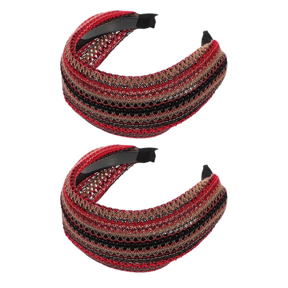 NIAIZEK Versatile Hairbands Wide Headband Fabric Breathability Women Travel 2pcs