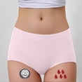 thumbnail image 2 of Panties for Women,High Waist Menstrual Leakproof Underwear for Women Breathable Panties,Womens Underwear,Light Pink,XL, 2 of 9
