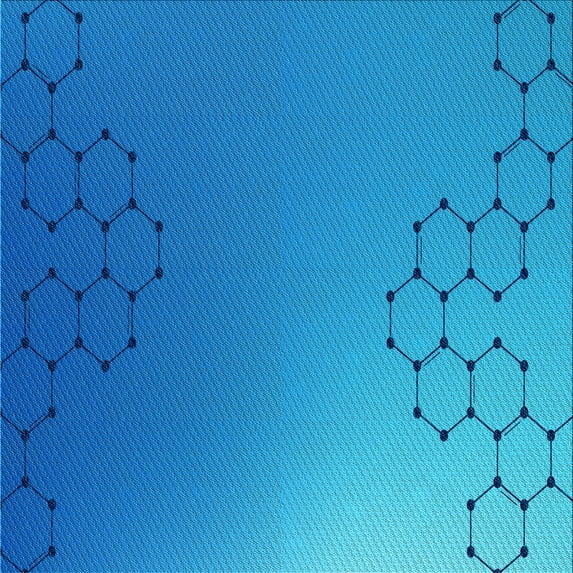 Ahgly Company Indoor Square Patterned Blue Dress Blue Area Rugs, 8' Square