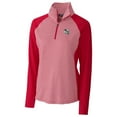 thumbnail image 2 of Women's Cutter & Buck  Cardinal Arizona Cardinals Helmet Logo DryTec Forge Tonal Stripe Stretch Half-Zip Top, 2 of 3