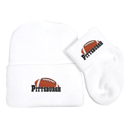 Future Tailgater Newborn Baby Knit Cap and Socks Set for Pittsburgh Fans