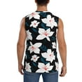 thumbnail image 4 of Uemuo Lilies Flowers Pattern Men's Sleeveless T-Shirt,Muscle Athletic Tank Top, Moisture-wicking Quick-dry Breathable Classic Tee Top for Gym Run Outdoor Sports-Medium, 4 of 8