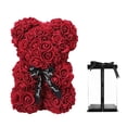 thumbnail image 3 of Yanxiao Wine Red Rose Bears, 10" San Valentines Rose Teddy Bears, Valentines Day Decorations, Valentines Day Gifts for Girlfriends, Wife, Her and Women, 3 of 6
