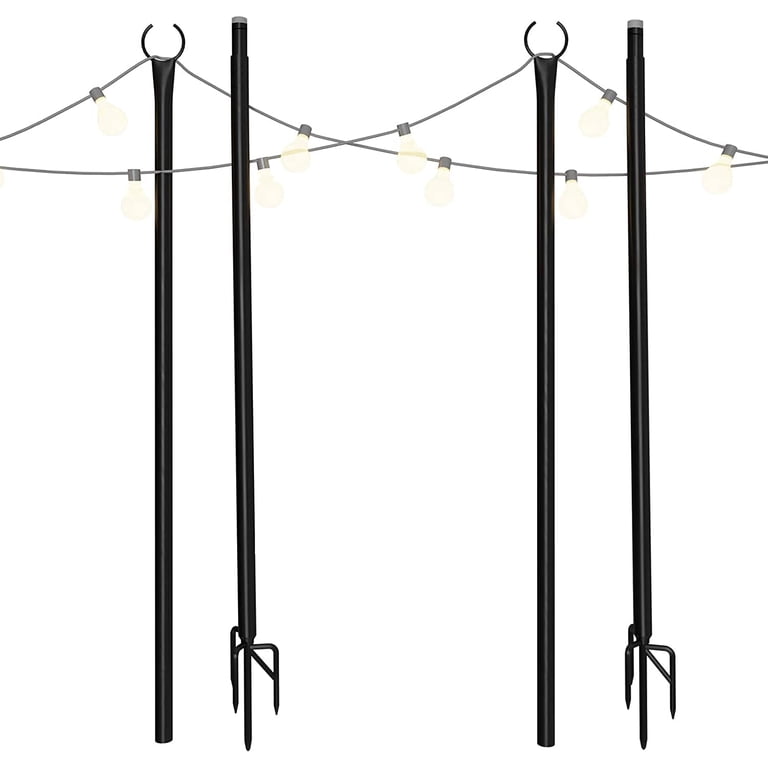 outdoor string light stakes