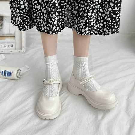 

British style black thick bottom Crystal shoes 2024 Spring New Mary Jane soft bottom single-layer shoes Lolita women‘s shoes