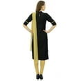 thumbnail image 6 of Atasi Women's Black Cotton Straight Suit Set Readymade Indian Casual Cloth-8, 6 of 8