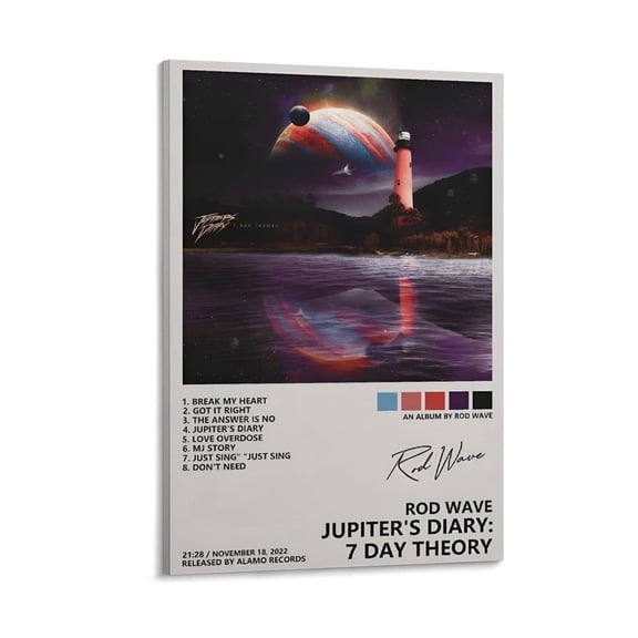 Rod Wave Poster (14) Canvas Poster Wall Art Picture Prints Hanging Photo Gift Decor Home Posters Artworks 16x24inch(40x60cm)