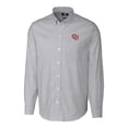 thumbnail image 2 of Men's Cutter & Buck Charcoal Oklahoma Sooners Stretch Oxford Stripe Big & Tall Long Sleeve Dress Shirt, 2 of 3