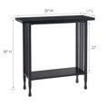 thumbnail image 4 of Leick Home 11232-BK Ironcraft Console Sofa Table - Black Wash, 4 of 4