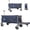 Blue Gray, variant on Heavy Duty Folding Camping Wagon Cart with Bench Seat, Convertible All-in-One Utility Wagon for Outdoor Adventures, Black/Gray, 220lbs Capacity