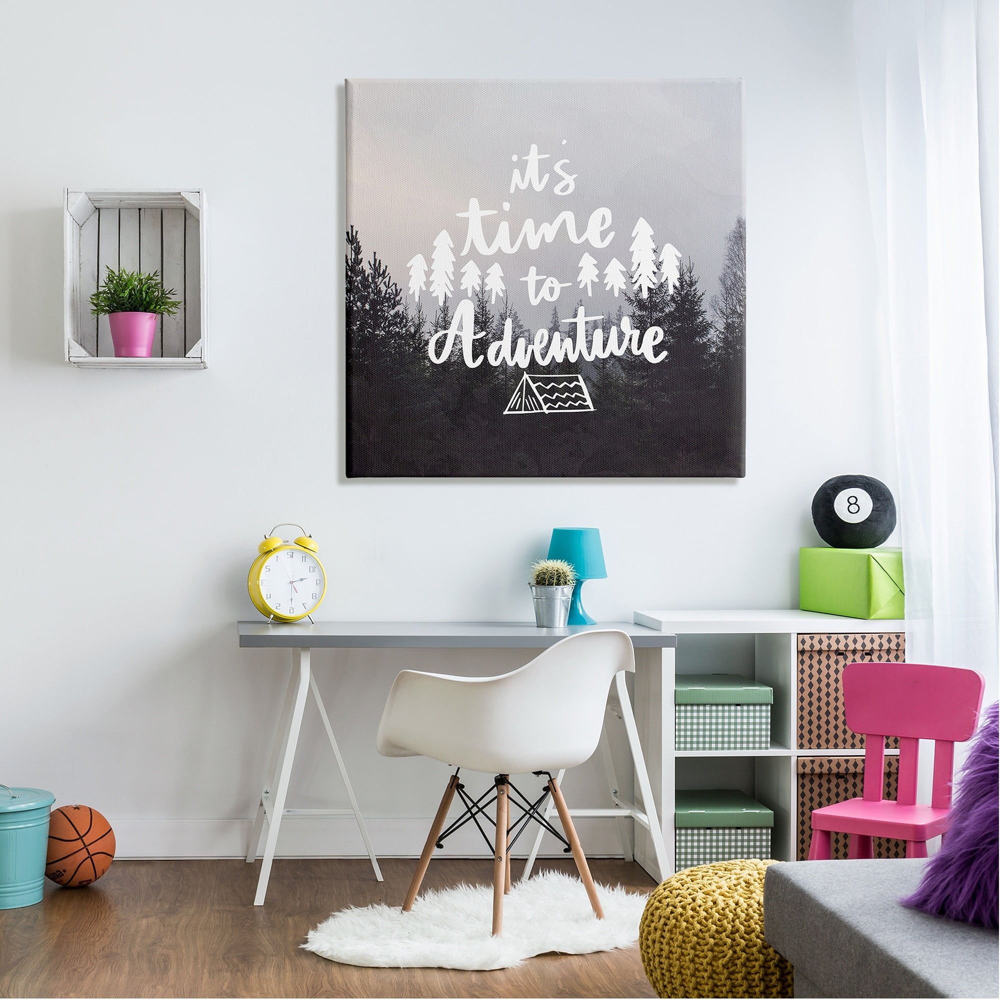 Stupell Industries Time To Adventure Woodlands Camping Tent Calligraphy Accent Canvas Wall Art, 36 x 36, Design by Ann Bailey