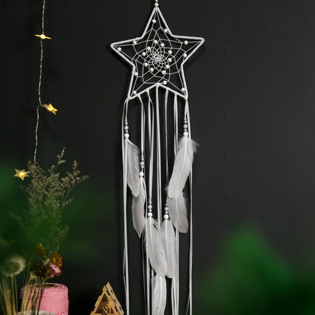 Crescent Star Home Decoration Dream Catching Net Harajuku Wind Dream Catching Net Wall Hanging Wall Decoration