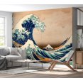 thumbnail image 6 of Tiptophomedecor Abstract Wallpaper Wall Mural - The Great Wave Off Kanagawa, 6 of 7