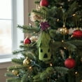 thumbnail image 2 of Allstate Whimsical Birdhouse Christmas Ornament - 8.5" - Green and Purple, 2 of 3