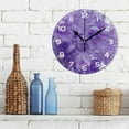 thumbnail image 3 of SKYSONIC Purple Abstract Wall Clock 10 Inch Silent Non Ticking Round Clock Oil Painting Clock Easy to Read Clock for Living Room Bedroom Bathroom Home Decor, 3 of 7