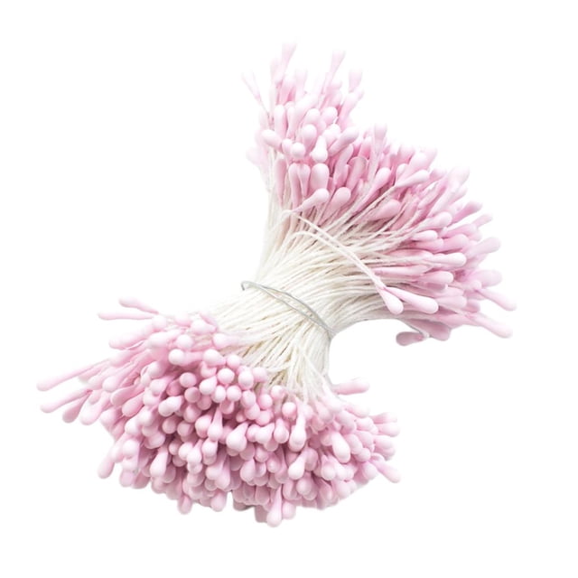1 paquete lotes 1,5 - 2 mm mate doble cabeza mini flor estambre pistilo para boda púrpura rosado Zulema Estambre doble cabeza estambre
