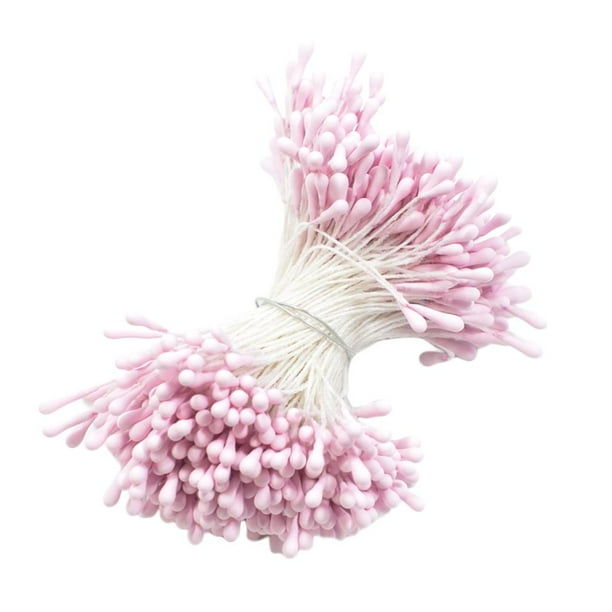 1 paquete lotes 1,5 - 2 mm mate doble cabeza mini flor estambre pistilo para boda púrpura rosado Zulema Estambre doble cabeza estambre