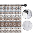 thumbnail image 4 of Blackout Kids Curtains,Brown Geometric Striped Pattern Childrens Insulated Curtains Set Of 2,Bedroom Essentials,Toddler Room Decor 42x54in(106x137cm), 4 of 5