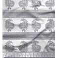 thumbnail image 1 of Soimoi Silk Fabric Peacock Block Print Sewing Fabric Yard 42 Inch Wide, 1 of 3