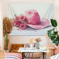thumbnail image 4 of Pink Western Tapestry, Funny Hot Pink Cowgirl Hat Tapestry for Bedroom, Preppy Howdy Cowgirl Tapestry Aesthetic Wall Hanging for Teen Girls Women College Dorm Living Room Party Decor, 70X60IN, 4 of 5